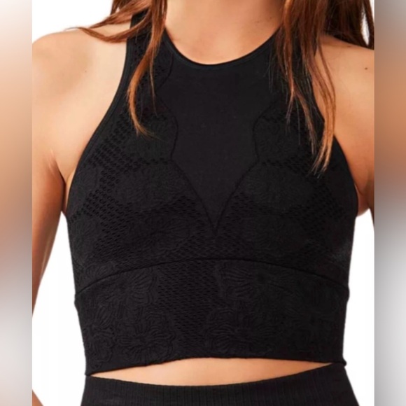 FP Movement by Free People Other - FP Movement Every Single Time Floral Bra  NWOT  Black XS/S